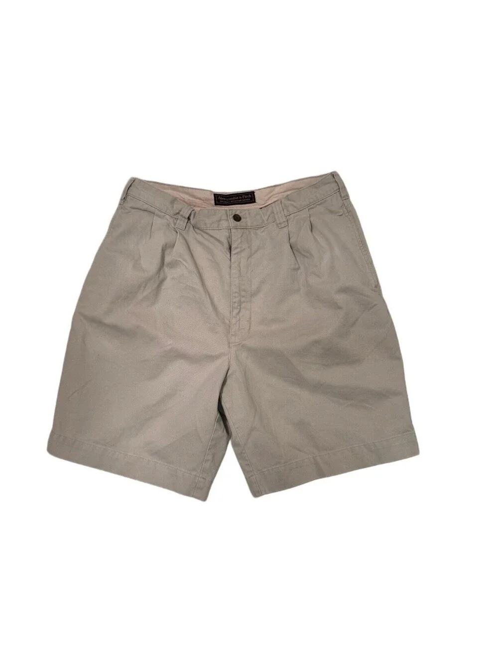Abercrombie And Finch Men’s Khaki Chino Shorts 34 Classic Fit Outdoor Cotton